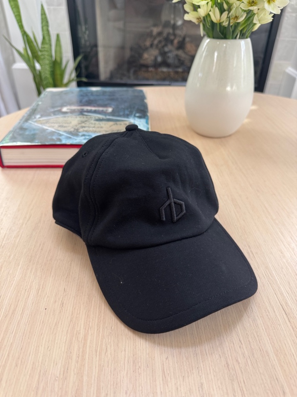 rag & bone Black Embroidered Logo Baseball Cap / Hat